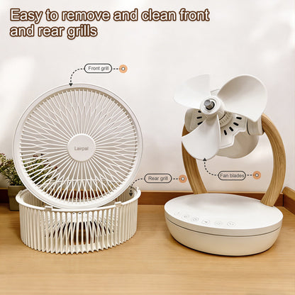 Small Desktop Air Circulator Fan, Oscillating Quiet Table Fan for Home Office