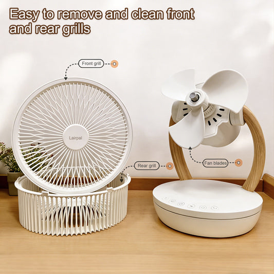 Small Desktop Air Circulator Fan, Oscillating Quiet Table Fan for Home Office