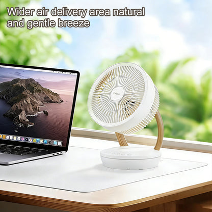 Small Desktop Air Circulator Fan, Oscillating Quiet Table Fan for Home Office