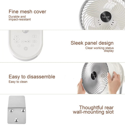 Wall-Mounted Inverter Air Circulator Fan, Oscillating Quiet Wall Fan for Home