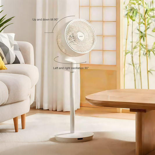 Smart Quiet Air Circulator Fan, Standing Fan for Bedroom and Home Use