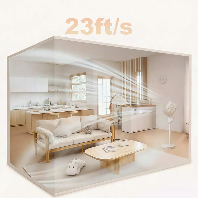 Smart Quiet Air Circulator Fan, Standing Fan for Bedroom and Home Use