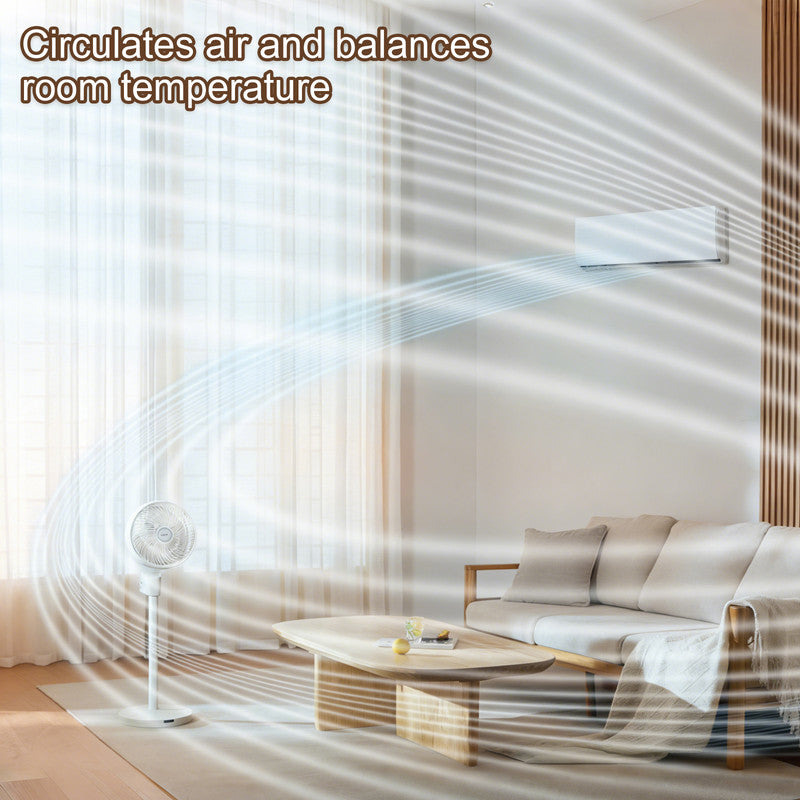 Smart Quiet Air Circulator Fan, Standing Fan for Bedroom and Home Use
