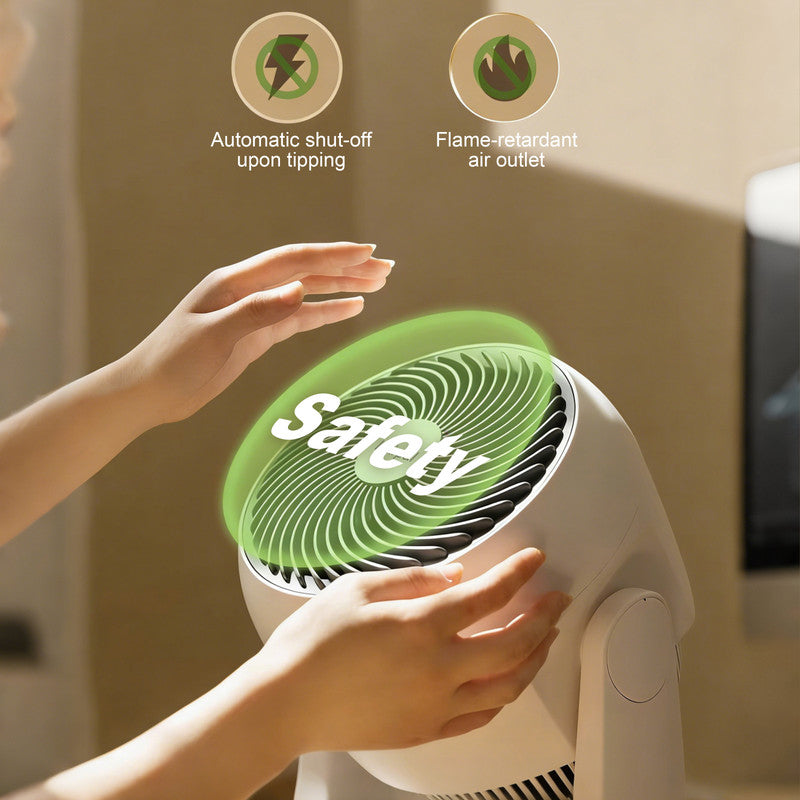 Compact Desktop Air Circulator Fan, Small Quiet Table Fan for Home Office