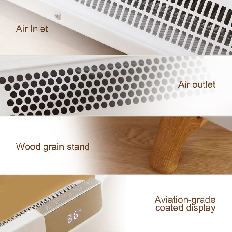 Inverter Baseboard Heater, Wall-Mounted Constant Temperature Heater for Bedroom